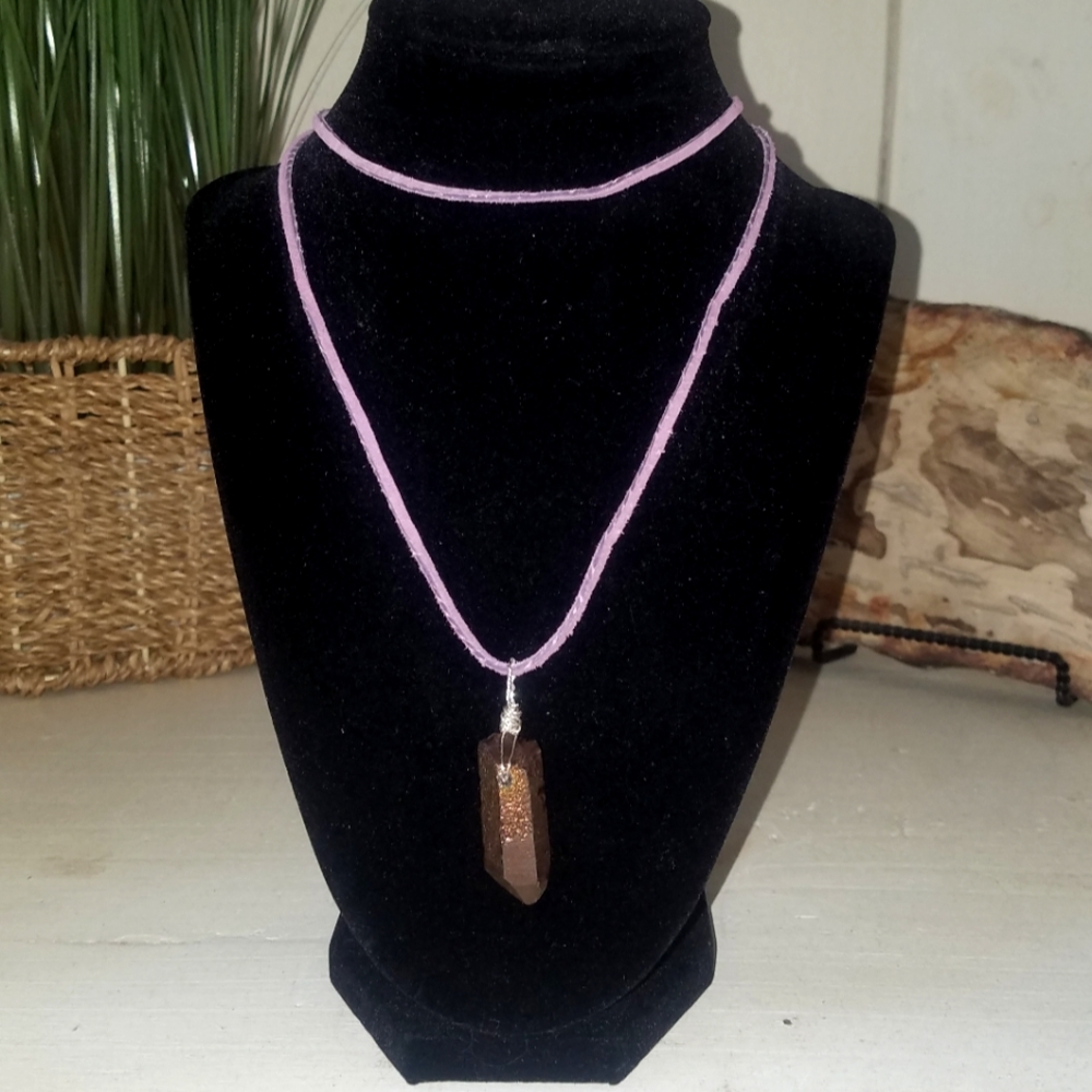 SMc Designs - Leather & Stone Necklace - Long [LNG]